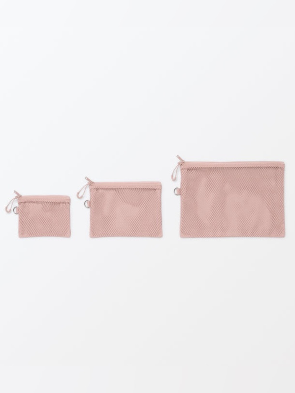 ๐ MUJI Polyester Two Zipper Case_Medium_Color: Pink_NWT ๐ - Picture 6 of 6